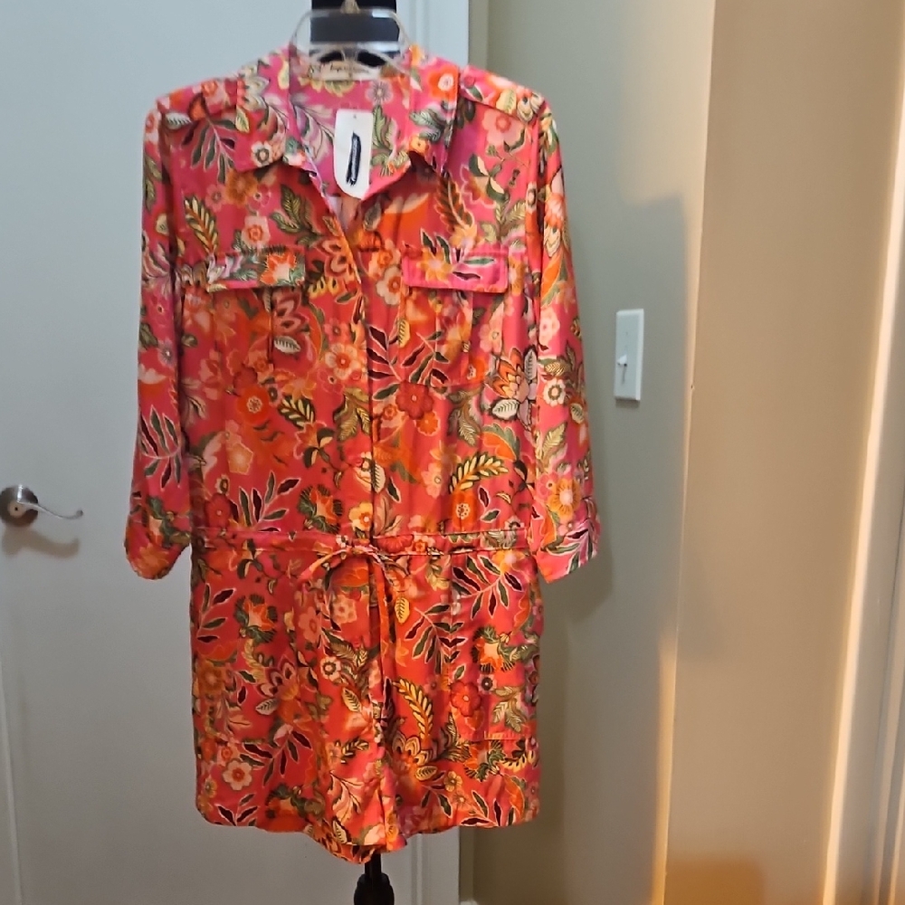 Impressions Floral Romper Size Medium